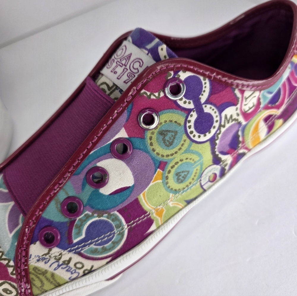 Coach Y2k Barrett Pop Graphic Multicolor Punk Preppy Slip-On Sneakers Size 9.5 B - Picture 3 of 16